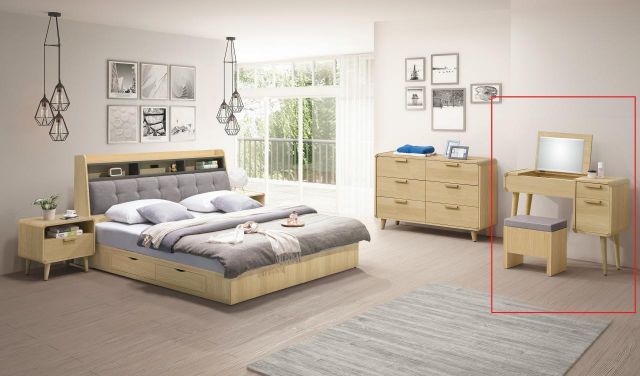 艾維 3尺掀鏡台 (含椅 )